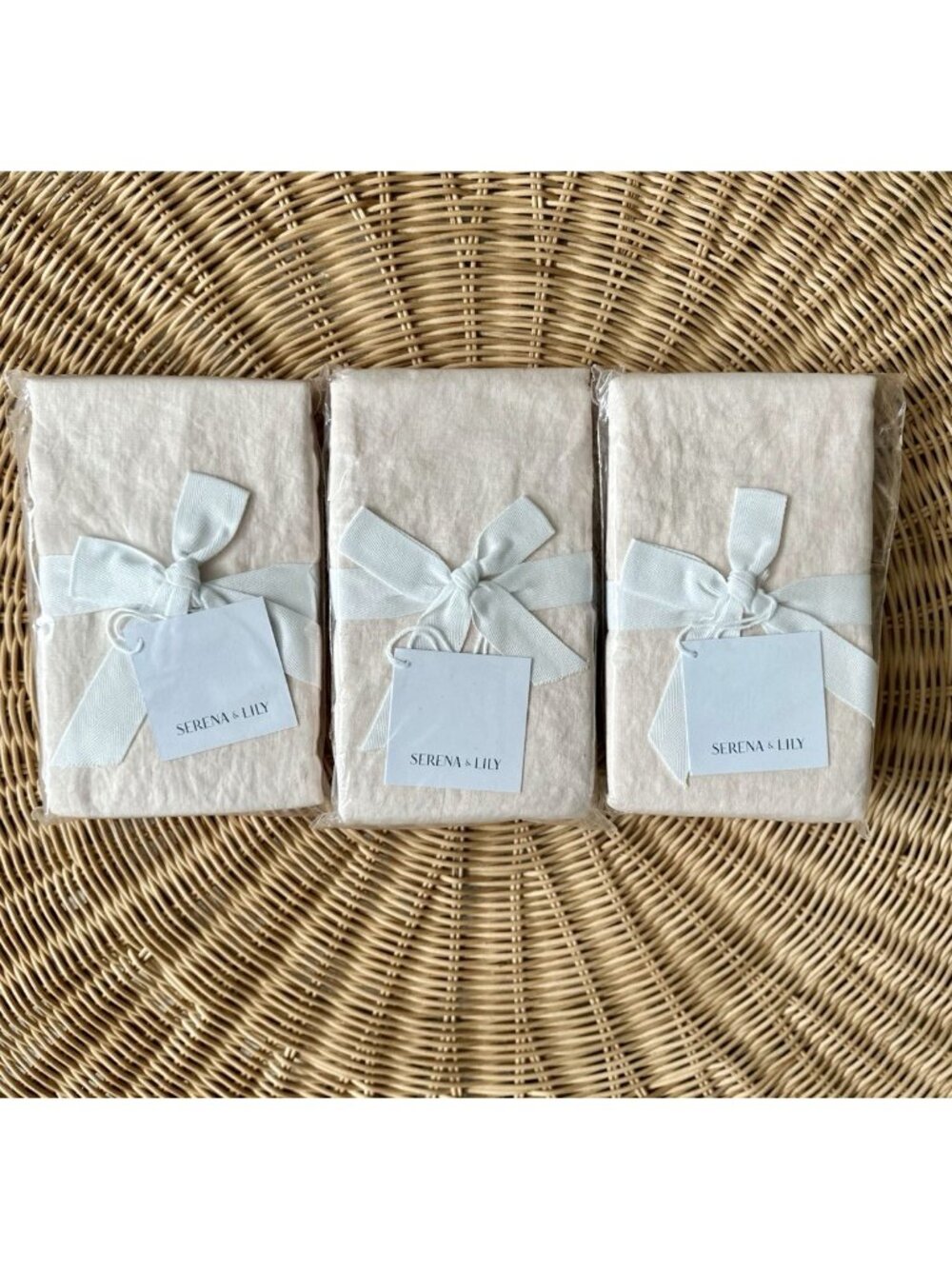 NEW Serena & Lily Cavallo Linen Euro Pillow Sham-Pink Sand Chambray